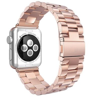 3-Bead Metal Band for Apple Watch 42/44 /45 mm Rose Gold