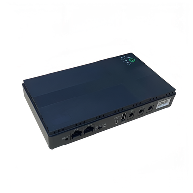 Джерело безперебійного живлення для роутера Mini UPS DCSL-1036PC 20000mAh 36W (5V/9V/12V, POE 15V/24V, USB, Type-C) &mdash; Чорний