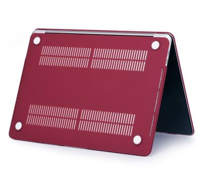 Чехол накладка Matte Hard Shell Case для Macbook Pro 2016-2020 13.3" Soft Touch Wine Red