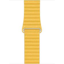 Ремешок для Apple Watch 45/44/42 mm Leather Yellow