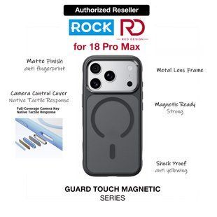 Чохол з MagSafe ROCK Guard Touch, матовий, для iPhone 18 Pro Max / iPhone 17 Pro Max, чорний &mdash; RPC3885