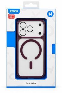 Чехол с MagSafe ROCK Guard Touch, матовый, для iPhone 18 Pro Max / iPhone 17 Pro Max, бордовый (Burgundy Red) &mdash; RPC3885