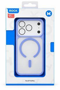 Чехол с MagSafe ROCK Guard Touch, матовый, для iPhone 18 Pro Max / iPhone 17 Pro Max, голубой (Blue) &mdash; RPC3885