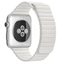 Ремінець для Apple Watch 41/40/38 mm Leather Loop White