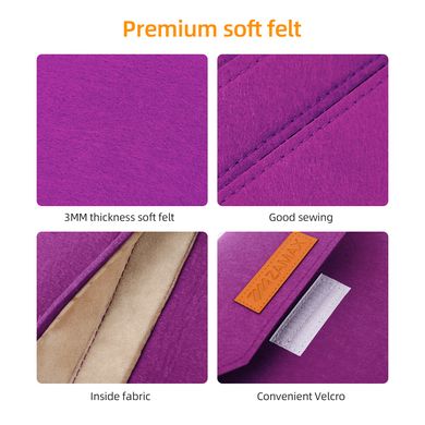 Чехол конверт ZAMAX Felt Sleeve для MacBook Air 15 " | Pro 15" Purple