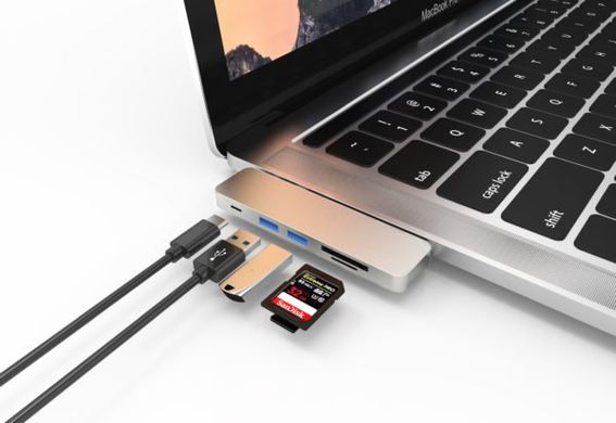 Адаптер для MacBook WiWU T8 Lite 5 in 1 USB Type C Hub