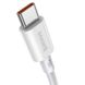 Кабель для MacBook Baseus Superior Series Fast Charging Data Cable Type-C to Type-C 100W 2m White фото 2