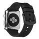 Ремінець для Apple Watch 45/44/42 мм Leather Silicone Loop Black фото 1