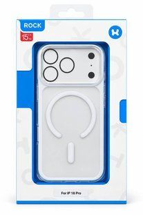 Чехол с MagSafe ROCK Guard Touch, матовый, для iPhone 18 Pro Max / iPhone 17 Pro Max, белый &mdash; RPC3885