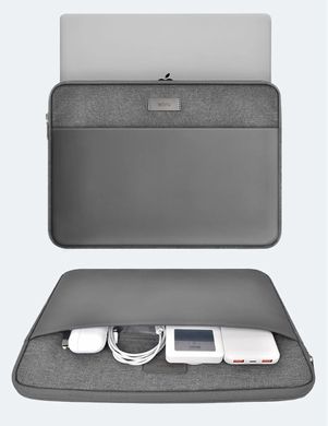 Чехол папка для MacBook 13" / 14" Wiwu Minimalist Laptop Sleeve - Gray