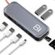 USB Type-C HUB Rock 8 in 1 Type-C to HDMI+RJ45+PD+USB3.0*3+SD/TF Multi-function Docking Station фото 1