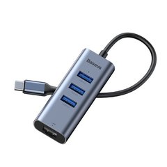 USB-хаб Baseus Type-C to 3 х USB 3.0 + RJ45