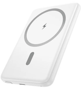 Магнітний зовнішній акумулятор Повербанк Hoco J140A Tony 5000mAh 20W з бездротовою зарядкою MagSafe 15W White