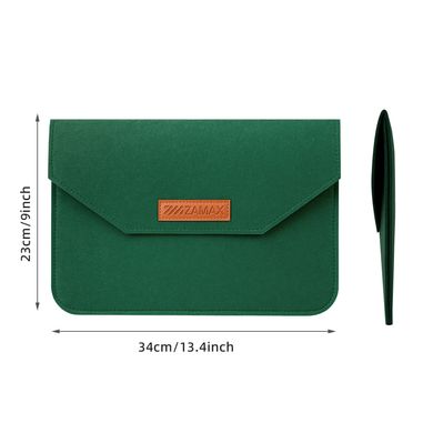 Чехол конверт ZAMAX из войлока для MacBook 13" Forest Green