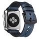 Ремінець для Apple Watch 45/44/42 мм Leather Silicone Loop Blue фото 1