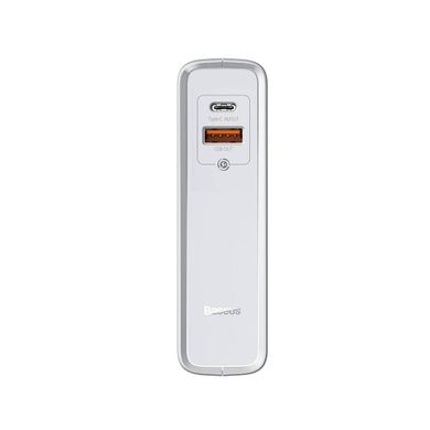 Зарядное устройство 2 в 1 Baseus Quick Charger & Power Bank GaN Charger USB and USB-C 45W 10000 mAh White