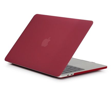 Matte Hard Shell Case for Macbook Pro 16'' Soft Touch Black Wine Red