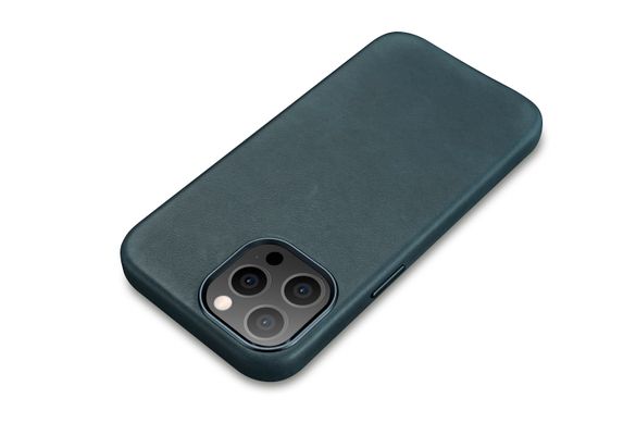 Чохол шкіряний iCarer для iPhone 13 Pro - Dark Blue