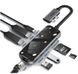 Type-C ХАБ Baseus Multifunctional HUB Adapter 2*Type-C to HDMI*2+USB3.0*2+SD/TF+PD+RJ45 фото 1
