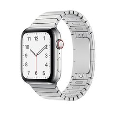 Блочный браслет Link для Apple Watch 42/44 /45 mm Silver