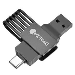 Флешка для MacBook COTEetCI High-speed Flash Drive Type-C & USB-A 128 Gb