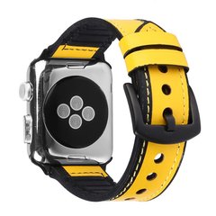Ремінець для Apple Watch 41/40/38 mm Leather Silicone Loop Yellow