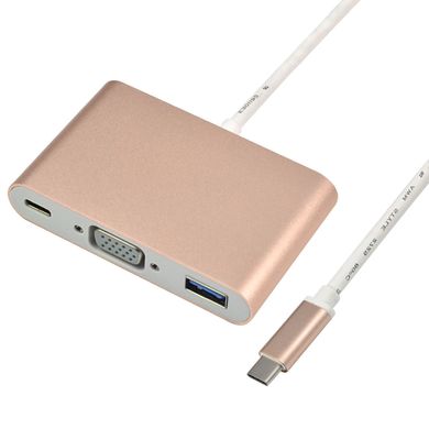 Перехідник для Macbook Type-C to VGA + USB 3.0 adapter