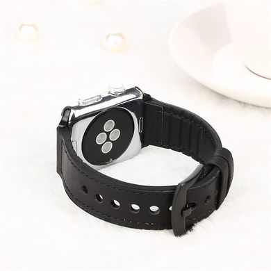 Leather Silicone Loop 41/40/38 mm Black