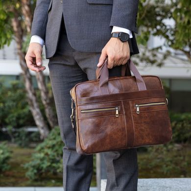 COTEetCI Luxury Series Business Briefcase (Genuine Leather) - Brown
