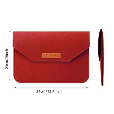 Чехол конверт ZAMAX из войлока для MacBook 13" Red