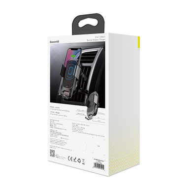 Автомобільний тримач з бездротовою зарядкою Baseus Smart Vehicle Bracket Wireless Charger