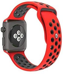 Ремінець для Apple Watch 45/44/42 mm Red/Black Sport Band