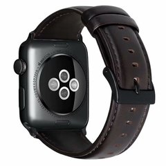 Ремінець для Apple Watch 45/44/42 mm Luxury leather Dark Brown
