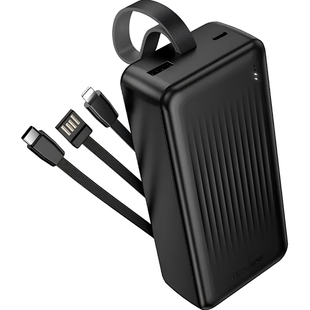 Чорний (30 000 мА&middot;год, з кабелями Type-C / Lightning / USB-A)