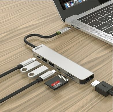 USB Type-C HUB ZAMAX 7-in-1 Type C + USB HUB to HDMI/HDTV + PD + USB C + SD + TF