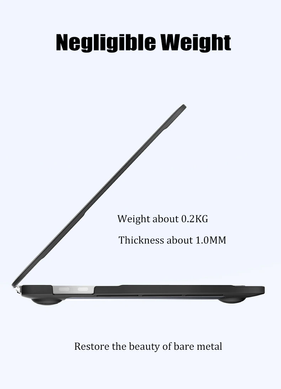 Zamax Soft Shield Protective Case for MacBook Air 13.6" M2 2022 - Black&White