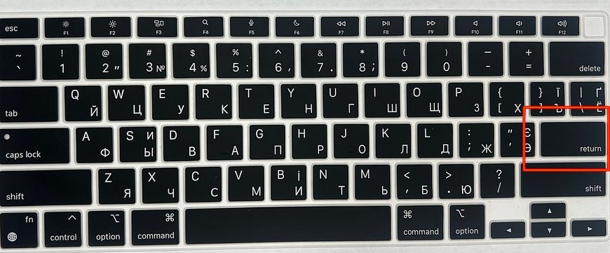 Силиконовая накладка на клавиатуру MacBook Air 13" (A2337) 2020 с буквами US