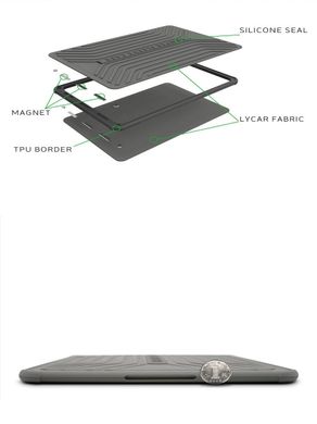 Противоударный силиконовый чехол для MacBook Air 13.6" WIWU Voyage Sleeve - Grey
