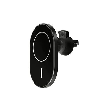 Автодержатель с беспроводной зарядкой WIWU Liberator Magnetic Wireless Charger Black with MagSafe (CH-306)