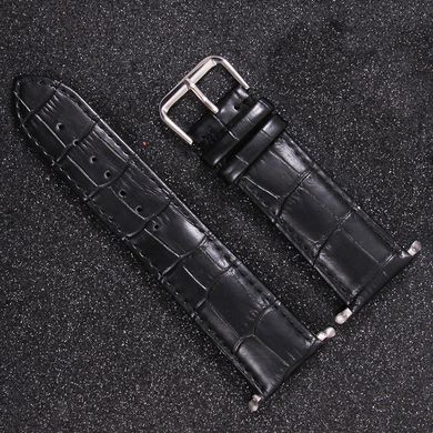 Leather Loop 45/44/42 mm Crocodile Style - Black