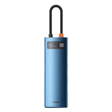 USB-C Хаб Baseus Metal Gleam Series 8-in-1 Multifunctional Type-C HUB Docking Station Blue