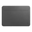 WIWU Skin Pro II PU Leather Sleeve for MacBook Air 13.6" M3/M2 2022/2024 Gray