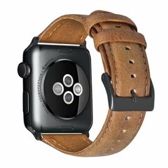Ремінець для Apple Watch 45/44/42 mm Luxury leather Light Brown