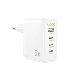 Мережевий зарядний пристрій XO CE39(EU) 67W GaN Fast Charger 3x USB-C / 1x USB-A