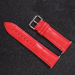Кожаный ремешок для Apple Watch 45/44/42 mm Crocodile Style - Red