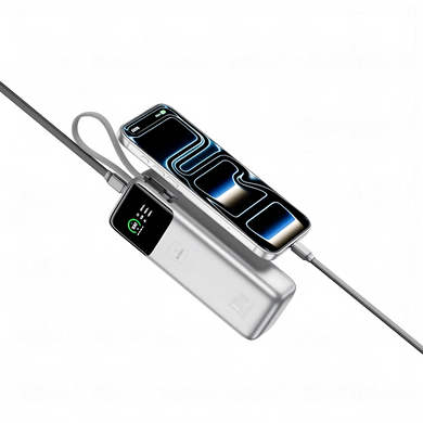 Павербанк WiWU Power Mega PM301 20000 mAh 130W з TFT-дисплеєм Сірий