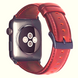 Ремінець для Apple Watch 45/44/42 mm Luxury leather Red
