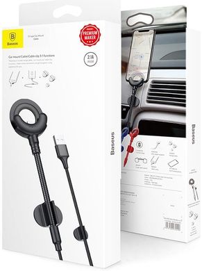 Car holder-charging Baseus O-type for iPhone Black