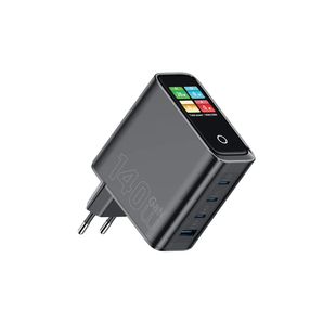 140W GaN Charger WiWU with Display, 4 Ports USB-C + USB-A