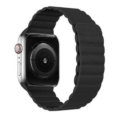 Ремешок Leather Link для Apple Watch 45/44/42 mm Black